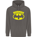 Father's Day Beer Man Funny Alcohol Mens 80% Cotton Hoodie Charcoal