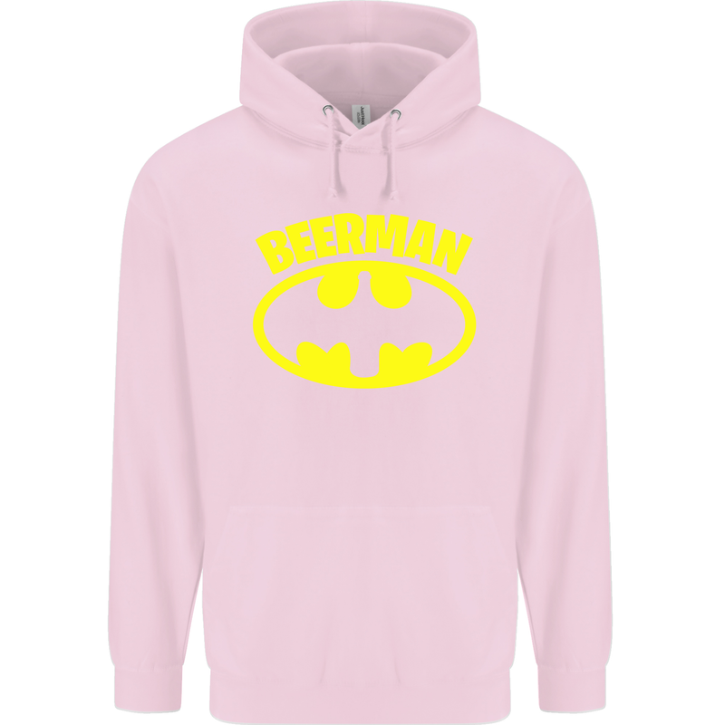 Father's Day Beer Man Funny Alcohol Mens 80% Cotton Hoodie Light Pink