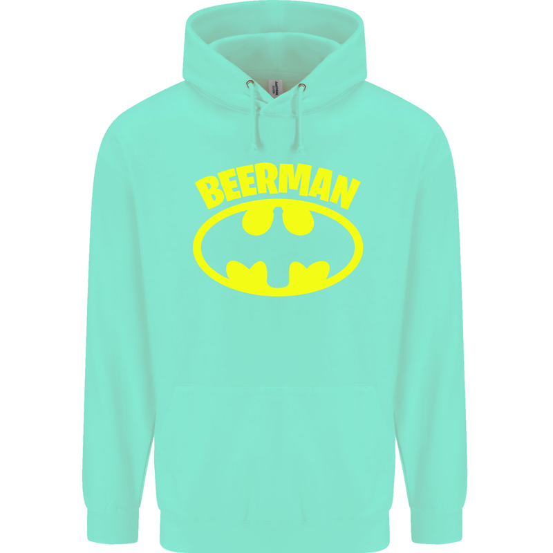 Father's Day Beer Man Funny Alcohol Mens 80% Cotton Hoodie Peppermint