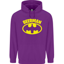 Father's Day Beer Man Funny Alcohol Mens 80% Cotton Hoodie Purple