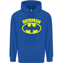 Father's Day Beer Man Funny Alcohol Mens 80% Cotton Hoodie Royal Blue