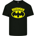 Father's Day Beer Man Funny Alcohol Mens Cotton T-Shirt Tee Top Black