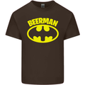 Father's Day Beer Man Funny Alcohol Mens Cotton T-Shirt Tee Top Dark Chocolate