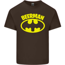 Father's Day Beer Man Funny Alcohol Mens Cotton T-Shirt Tee Top Dark Chocolate