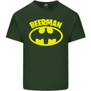 Father's Day Beer Man Funny Alcohol Mens Cotton T-Shirt Tee Top Forest Green