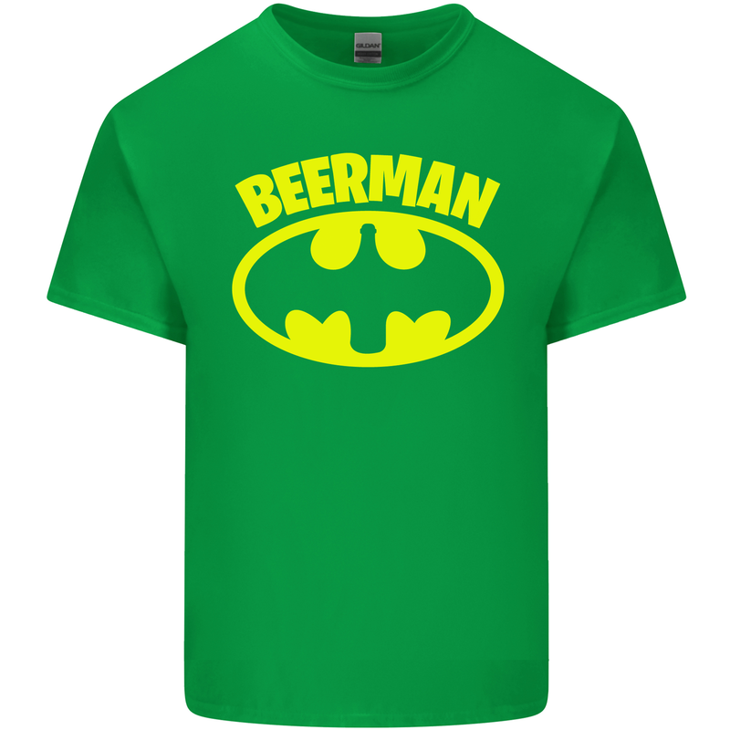 Father's Day Beer Man Funny Alcohol Mens Cotton T-Shirt Tee Top Irish Green