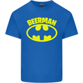 Father's Day Beer Man Funny Alcohol Mens Cotton T-Shirt Tee Top Royal Blue