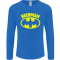 Father's Day Beer Man Funny Alcohol Mens Long Sleeve T-Shirt Royal Blue