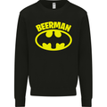 Father's Day Beer Man Funny Alcohol Mens Sweatshirt Jumper Black