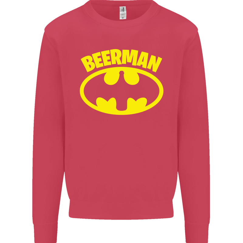 Father's Day Beer Man Funny Alcohol Mens Sweatshirt Jumper Heliconia