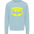 Father's Day Beer Man Funny Alcohol Mens Sweatshirt Jumper Light Blue