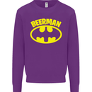 Father's Day Beer Man Funny Alcohol Mens Sweatshirt Jumper Purple