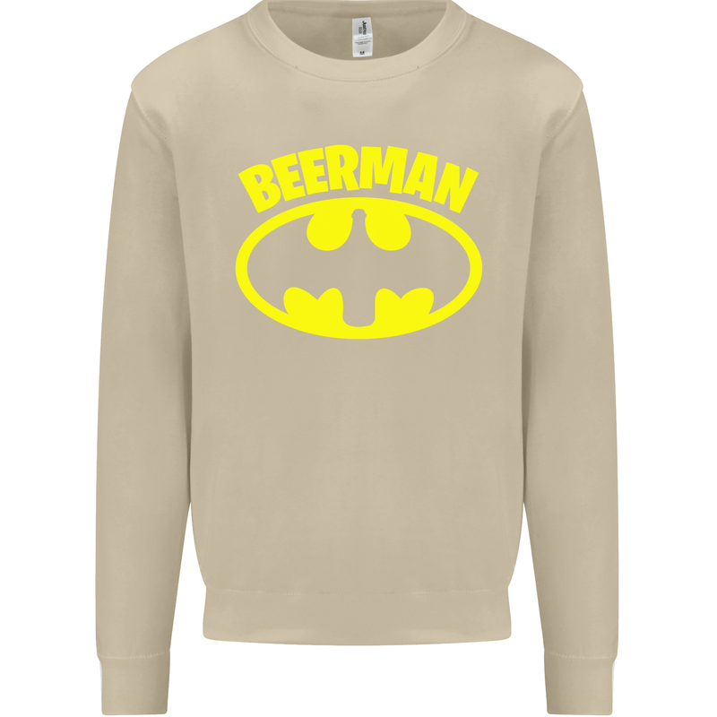 Father's Day Beer Man Funny Alcohol Mens Sweatshirt Jumper Sand