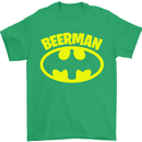 Father's Day Beer Man Funny Alcohol Mens T-Shirt Cotton Gildan Irish Green