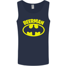 Father's Day Beer Man Funny Alcohol Mens Vest Tank Top Navy Blue