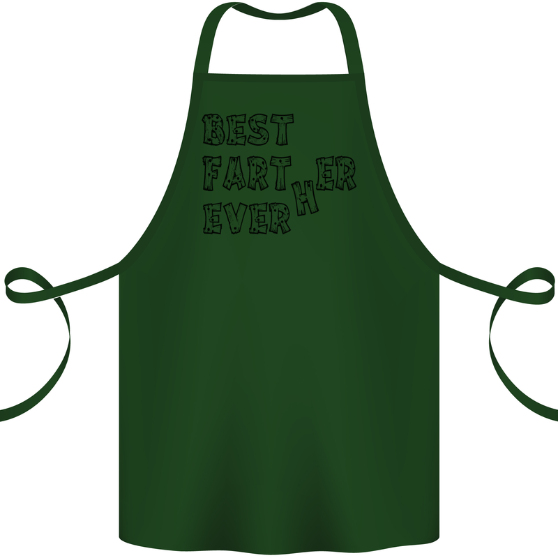Father's Day Best Farter Ever Funny Farting Cotton Apron 100% Organic Forest Green