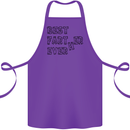 Father's Day Best Farter Ever Funny Farting Cotton Apron 100% Organic Purple