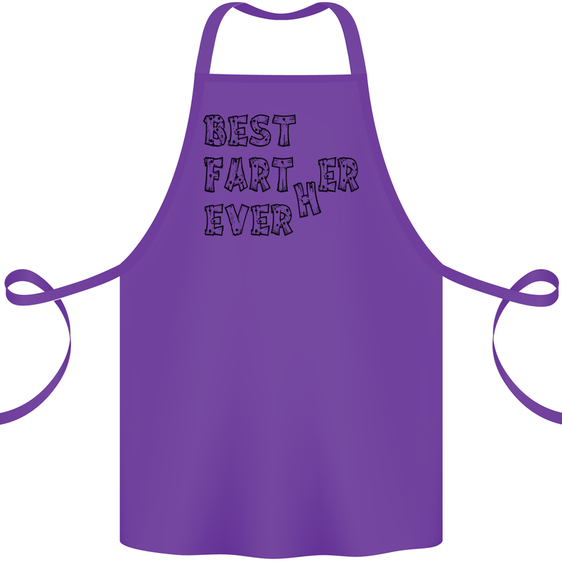Father's Day Best Farter Ever Funny Farting Cotton Apron 100% Organic Purple