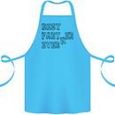 Father's Day Best Farter Ever Funny Farting Cotton Apron 100% Organic Turquoise
