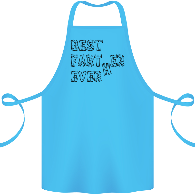 Father's Day Best Farter Ever Funny Farting Cotton Apron 100% Organic Turquoise