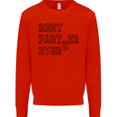 Father's Day Best Farter Ever Funny Farting Mens Sweatshirt Jumper Bright Red