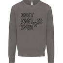 Father's Day Best Farter Ever Funny Farting Mens Sweatshirt Jumper Charcoal