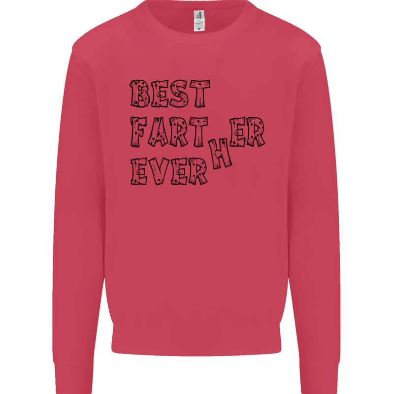 Father's Day Best Farter Ever Funny Farting Mens Sweatshirt Jumper Heliconia