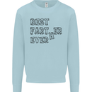 Father's Day Best Farter Ever Funny Farting Mens Sweatshirt Jumper Light Blue