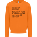 Father's Day Best Farter Ever Funny Farting Mens Sweatshirt Jumper Orange