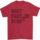 Father's Day Best Farter Ever Funny Farting Mens T-Shirt Cotton Gildan Red