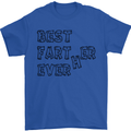 Father's Day Best Farter Ever Funny Farting Mens T-Shirt Cotton Gildan Royal Blue