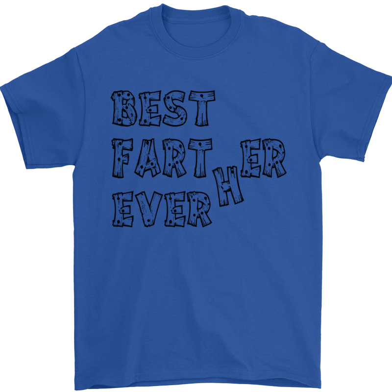 Father's Day Best Farter Ever Funny Farting Mens T-Shirt Cotton Gildan Royal Blue