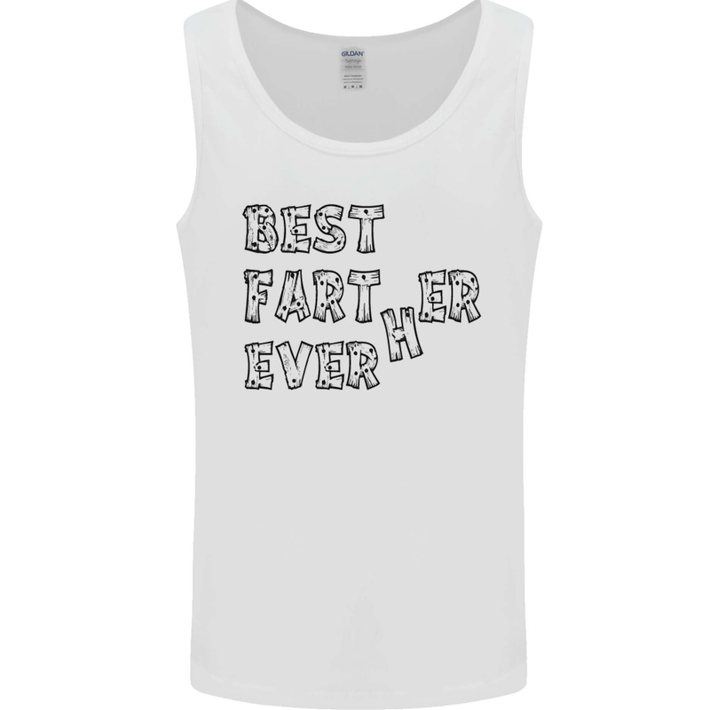 Father's Day Best Farter Ever Funny Farting Mens Vest Tank Top White