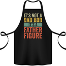 Father's Day Dad Bod It's a Father Figure Cotton Apron 100% Organic Black