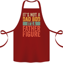 Father's Day Dad Bod It's a Father Figure Cotton Apron 100% Organic Maroon