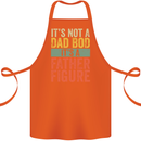 Father's Day Dad Bod It's a Father Figure Cotton Apron 100% Organic Orange