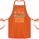 Father's Day Dad Bod It's a Father Figure Cotton Apron 100% Organic Orange