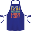 Father's Day Dad Bod It's a Father Figure Cotton Apron 100% Organic Royal Blue