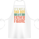 Father's Day Dad Bod It's a Father Figure Cotton Apron 100% Organic White