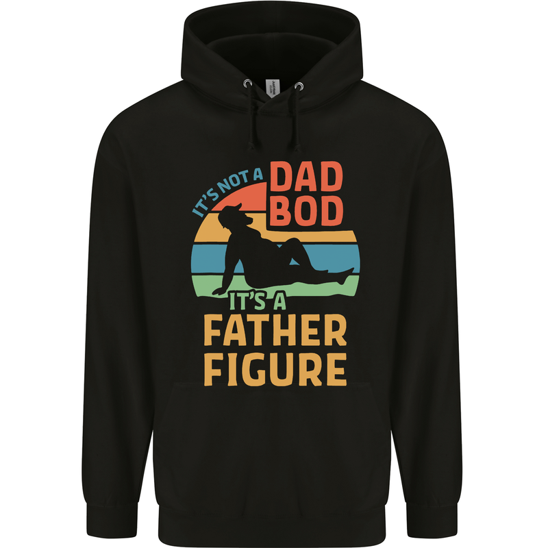 Father's Day Dad Bod It's a Father Figure Mens 80% Cotton Hoodie Black
