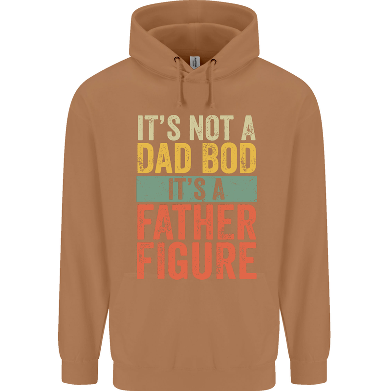 Father's Day Dad Bod It's a Father Figure Mens 80% Cotton Hoodie Caramel Latte