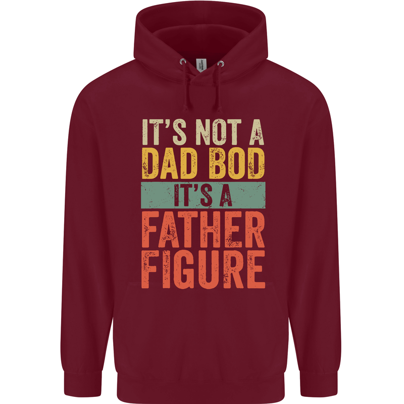 Father's Day Dad Bod It's a Father Figure Mens 80% Cotton Hoodie Maroon