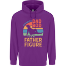 Father's Day Dad Bod It's a Father Figure Mens 80% Cotton Hoodie Purple