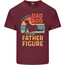 Father's Day Dad Bod It's a Father Figure Mens Cotton T-Shirt Tee Top Maroon