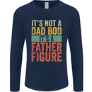 Father's Day Dad Bod It's a Father Figure Mens Long Sleeve T-Shirt Navy Blue