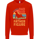 Father's Day Dad Bod It's a Father Figure Mens Sweatshirt Jumper Bright Red