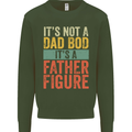 Father's Day Dad Bod It's a Father Figure Mens Sweatshirt Jumper Forest Green