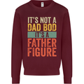 Father's Day Dad Bod It's a Father Figure Mens Sweatshirt Jumper Maroon