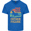 Father's Day Dad Bod It's a Father Figure Mens V-Neck Cotton T-Shirt Royal Blue
