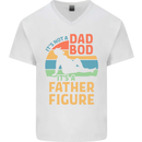 Father's Day Dad Bod It's a Father Figure Mens V-Neck Cotton T-Shirt White